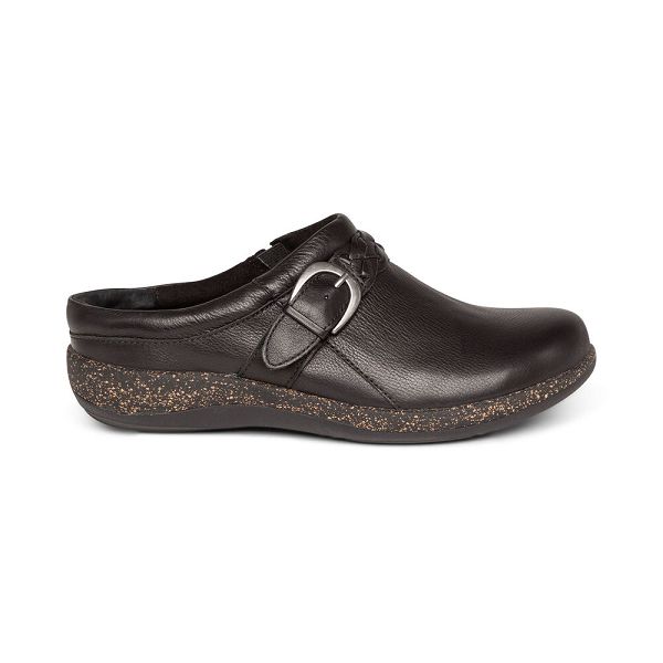 Aetrex Women's Libby Comfort Clogs - Black | USA HE6HZ2F